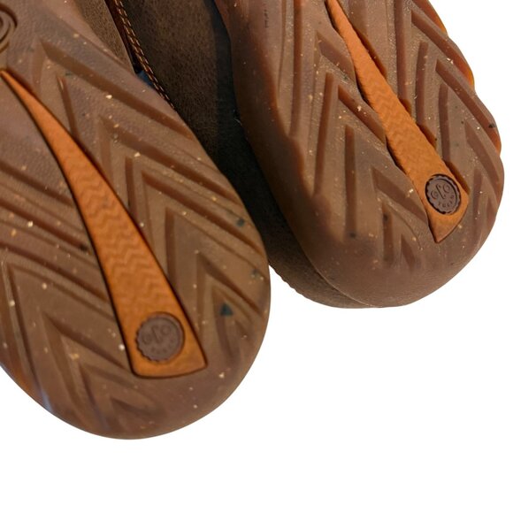 SIZE 10 Womens Chaco Quinn Wool Leather Clogs Mules Brick Red Orange Brown - Picture 12 of 12